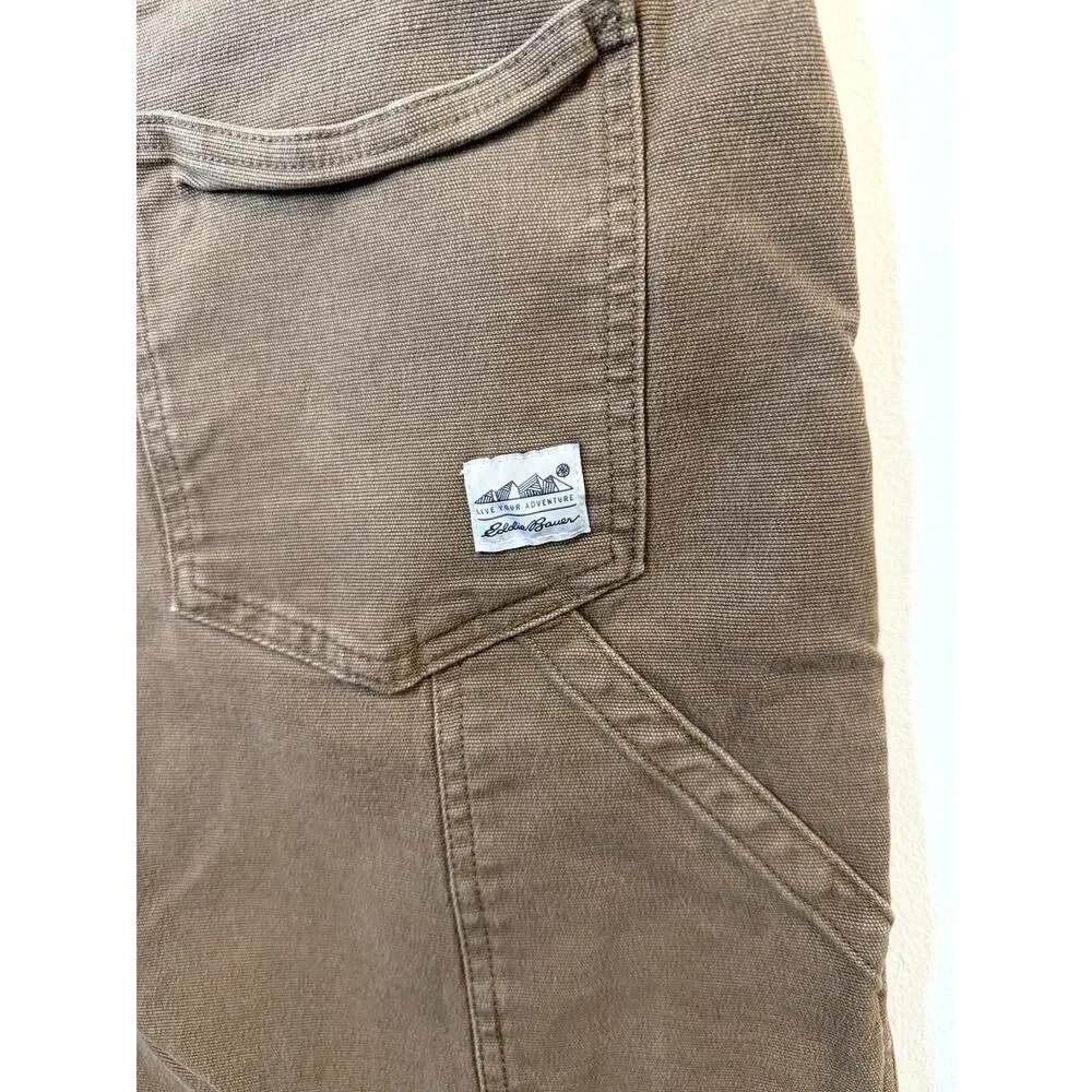 Eddie Bauer Brown Utility Carpenter Shorts Men’s Size 33 Outdoor Workwear